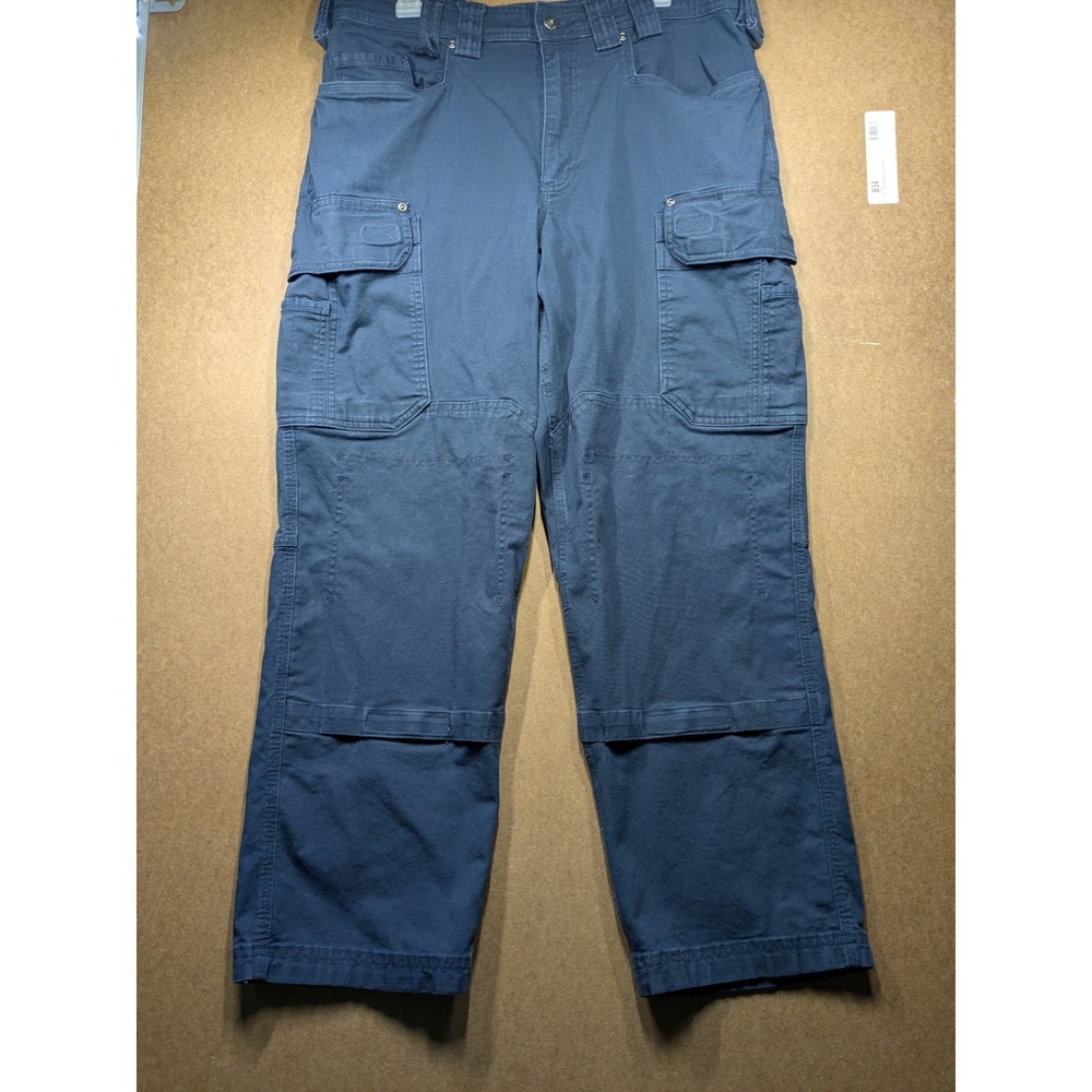 Duluth Trading Co DuluthFlex Fire Hose Cargo Pants Navy Blue 35x30 Relaxed Fit